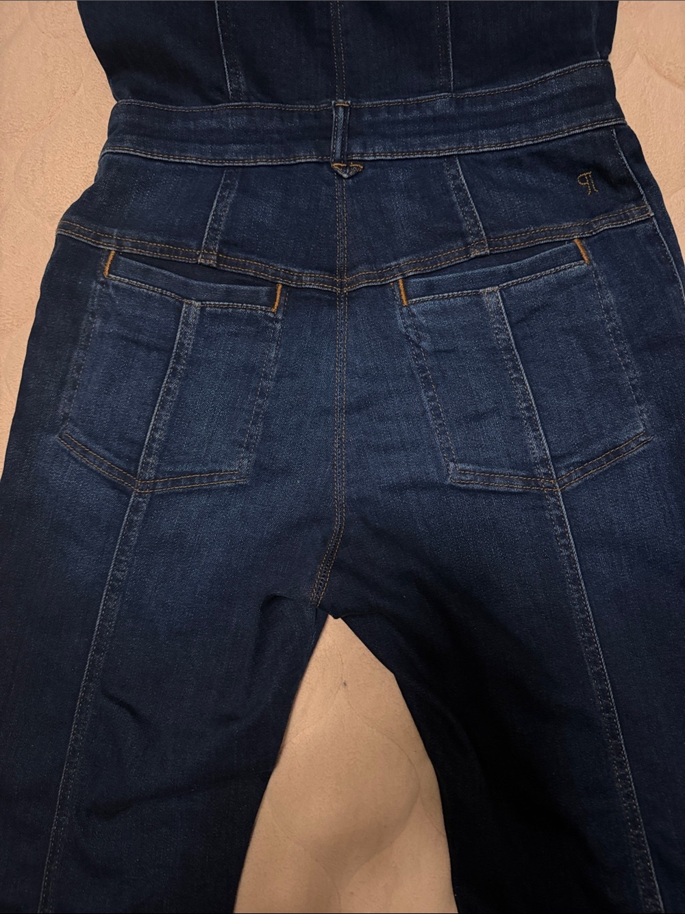 Pilcro Slim Flared Overalls by Anthropologie - Picture 8 of 14